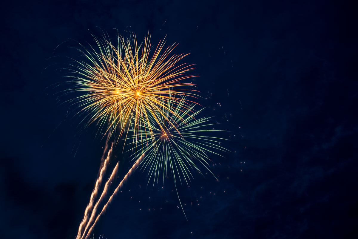 July 4th Fireworks near Sullivan Arena, Anchorage, Alaska